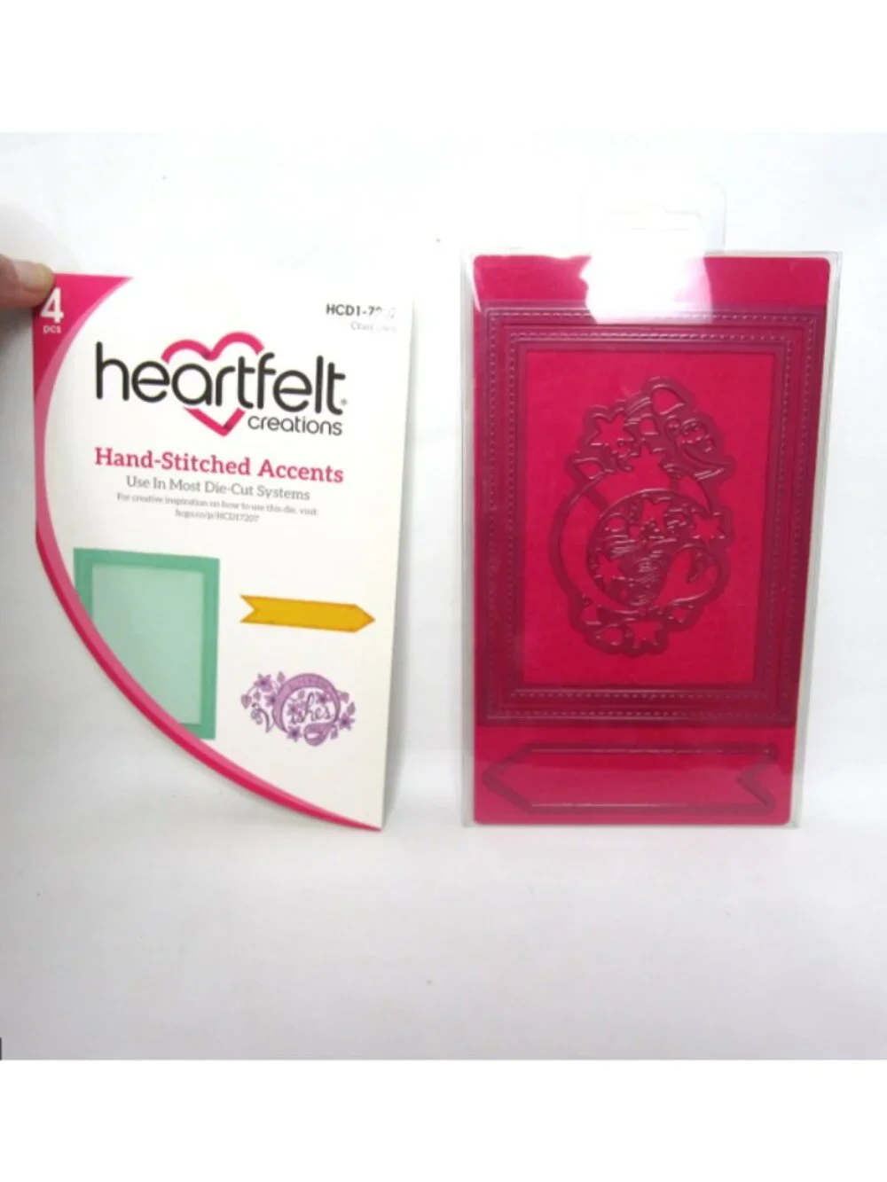 Heartfelt Creations Hand-Stitched Accents 4 Pcs HCD1-7207